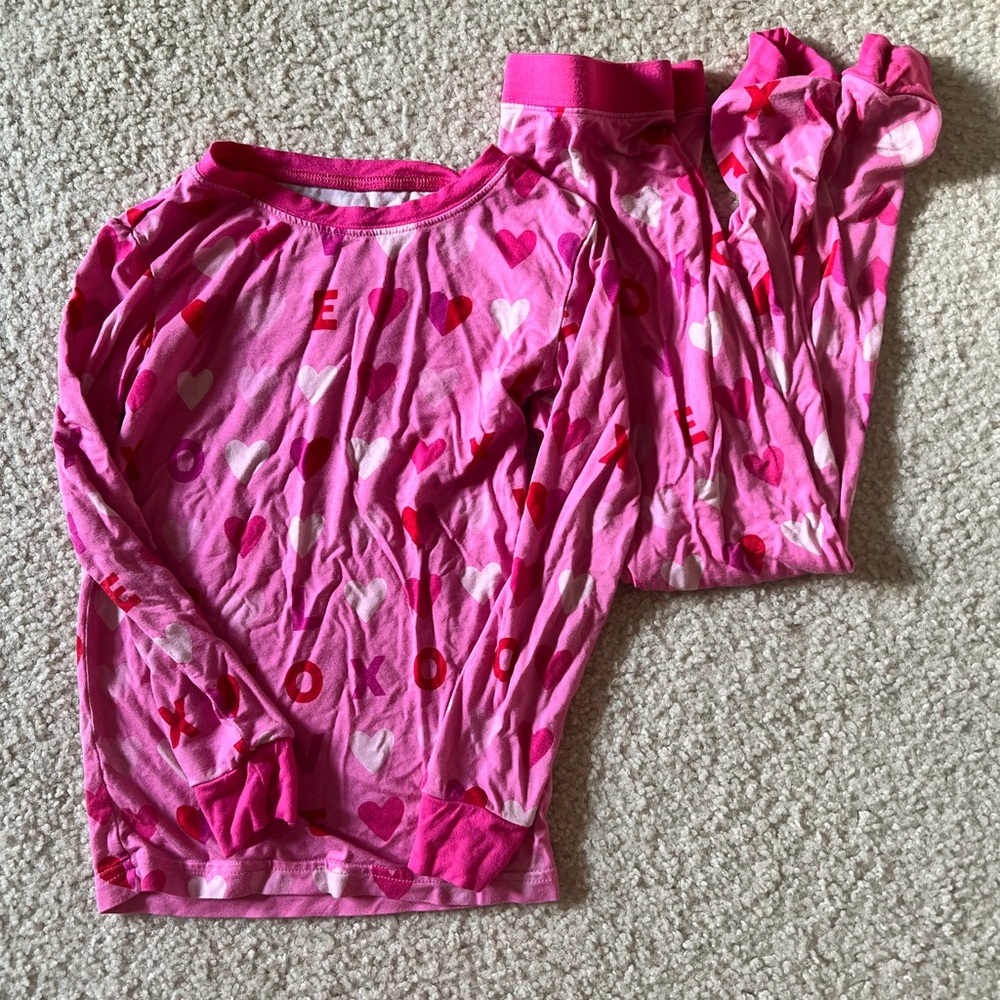 Little Sleepies Pink Heart Pajama Set